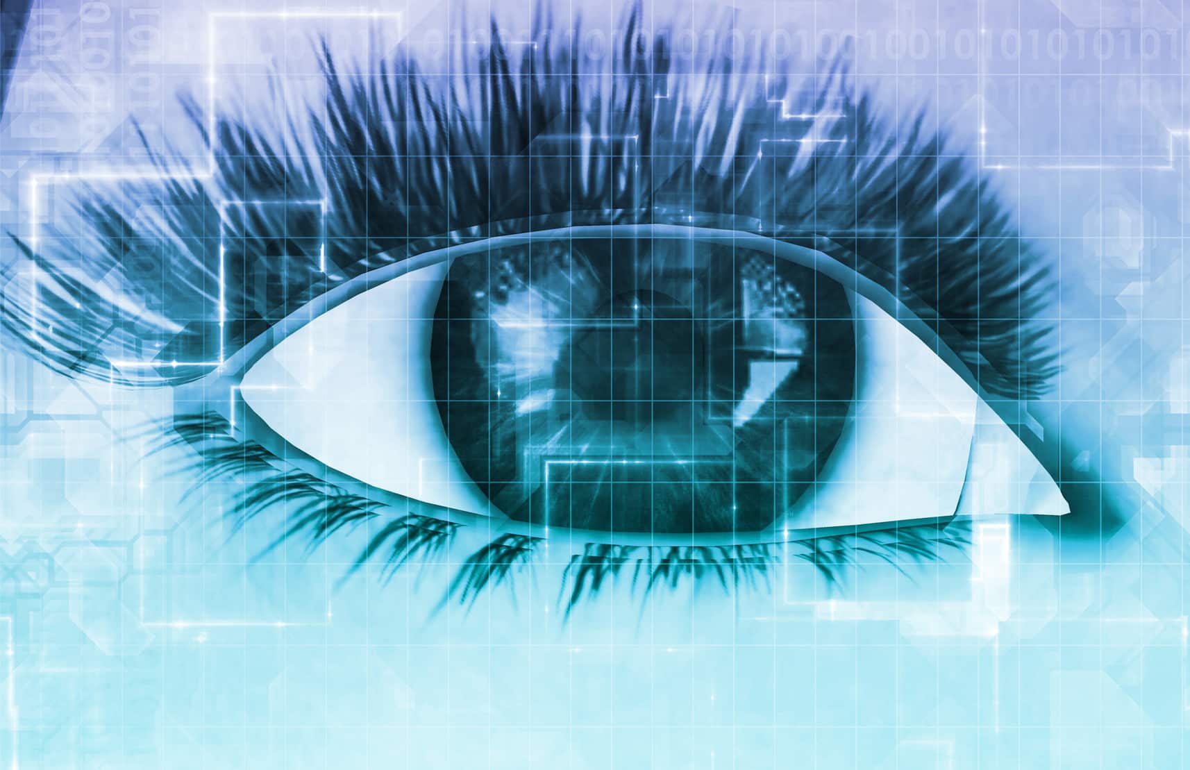 Blue, green, and purple eye looking into how to take charge of your life.