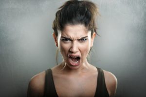 Angry partner: Woman Screaming