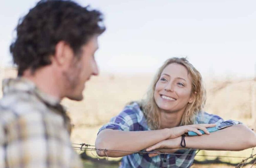 Man and women talking outside discussing boundaries and how to stand up for yourself