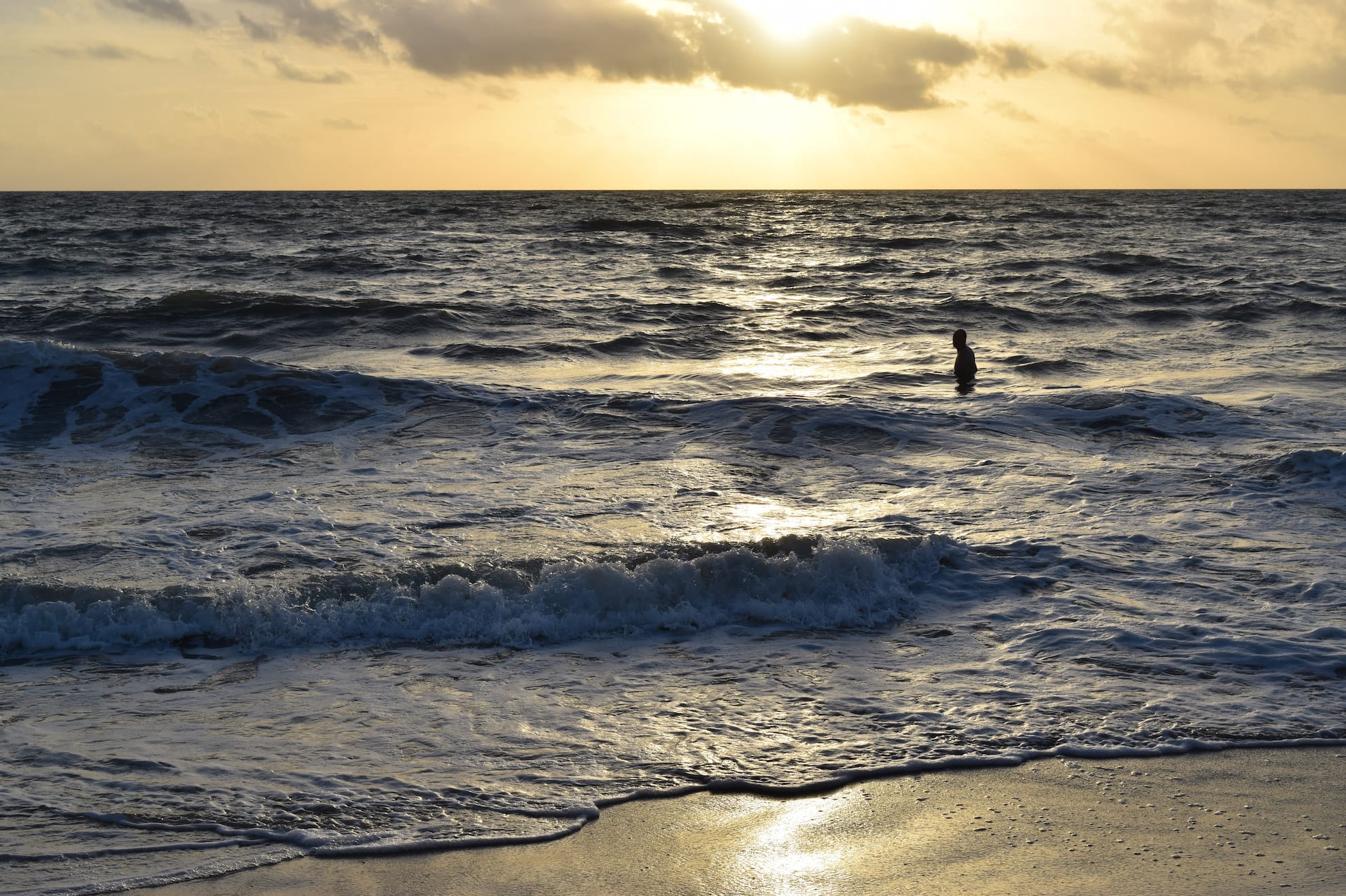 Person in the ocean finding the quiet power of introverts