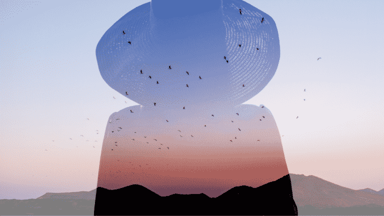 Beautiful sunset in the mountains with birds flying around. How to heal from a toxic relationship.