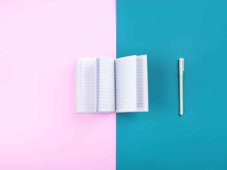 Notebook open with a pen next to it representing How to Stay Persistent With Your Goals