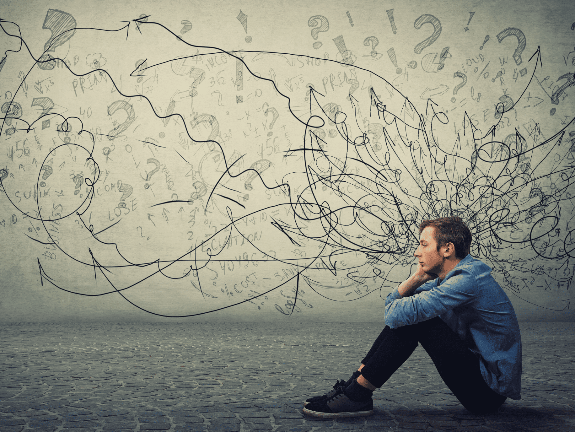 man in a deep thought representing How Difficult Emotions Lead to Growth