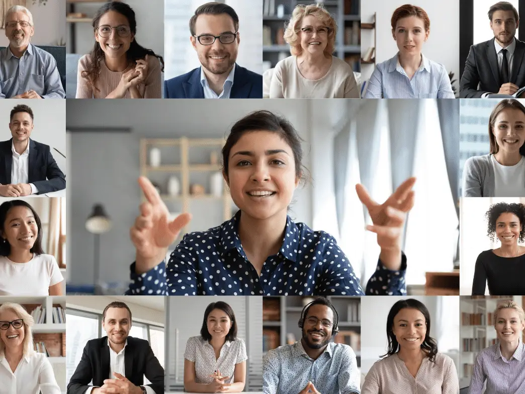 Headshots of a diverse group of people representing empowerment in the workplace.