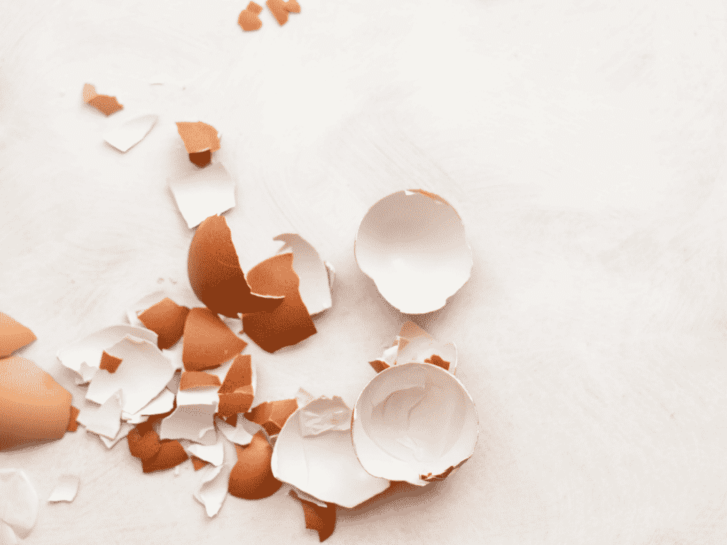 broken eggshells representing Walking on Eggshells