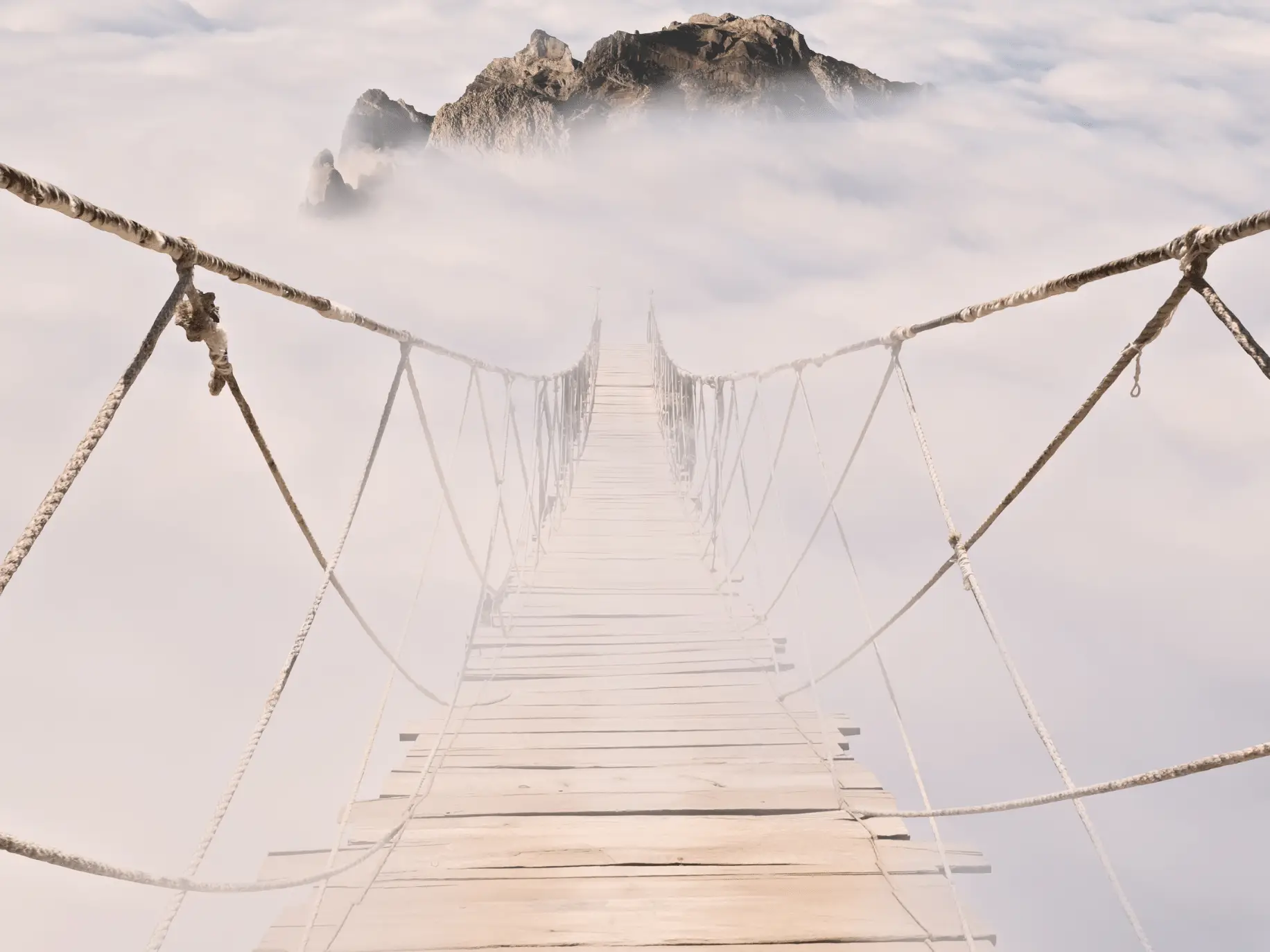 Bridge surrounded with clouds representing How to Deal With Trust Issues