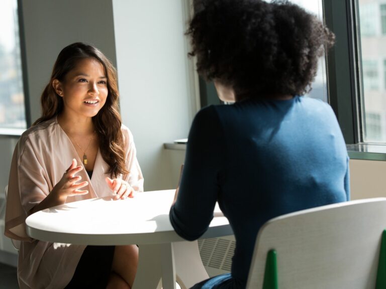 two women defining boundaries representing boundaries in relationships.