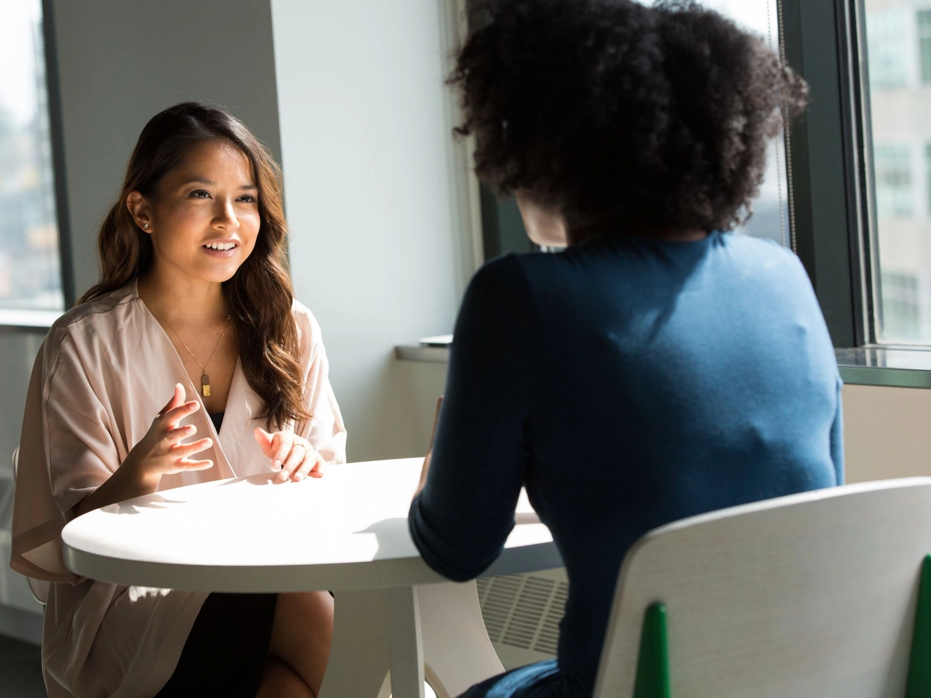 two women defining boundaries representing boundaries in relationships.