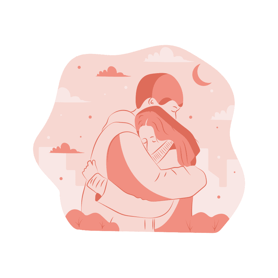 Illustration of emotional couple wondering, “Does couples therapy work?”