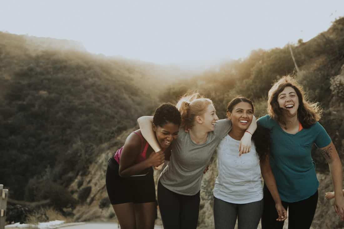 Group of female friends with healthy relationships