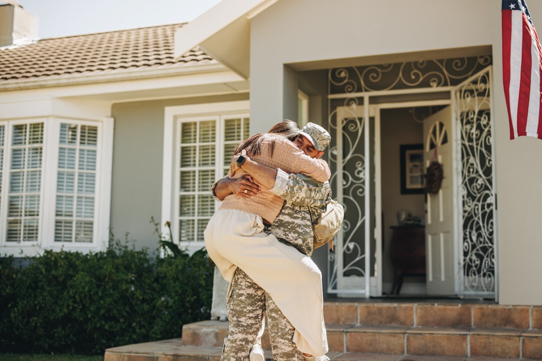 military man homecoming representing couples counseling online