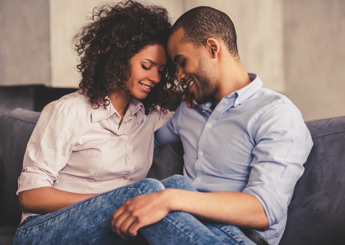 couple in love embracing