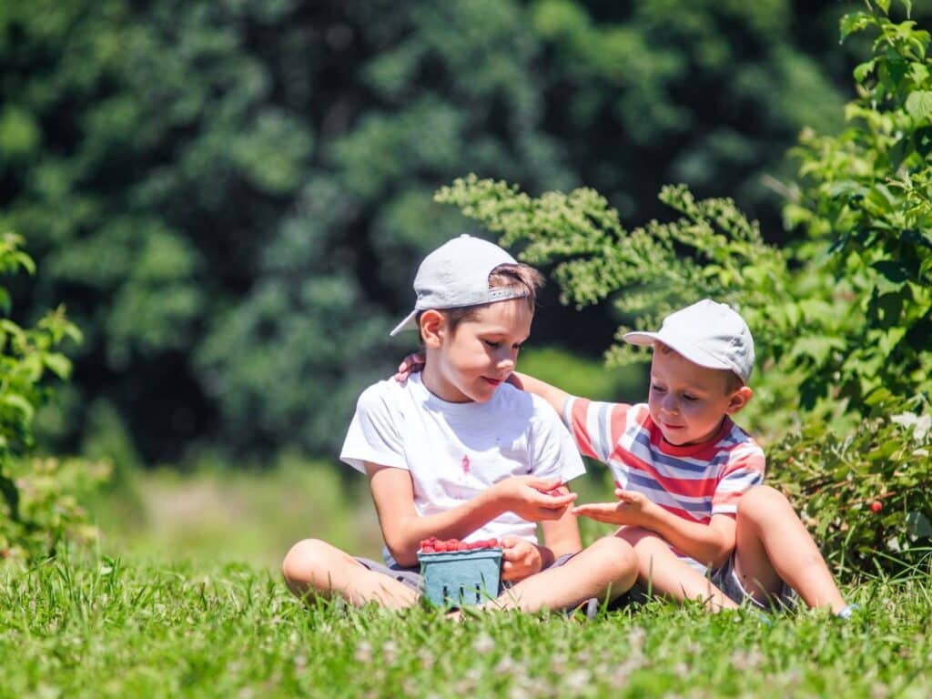 Empathetic children playing together.