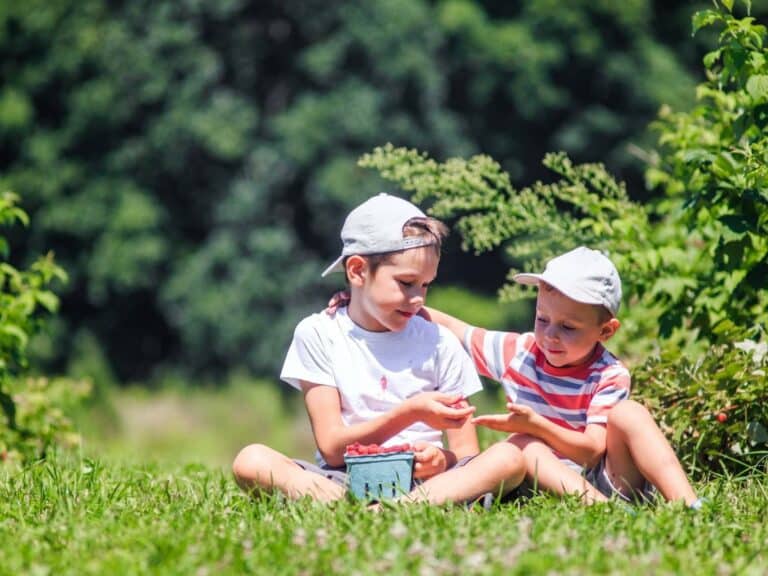 Empathetic children playing together.