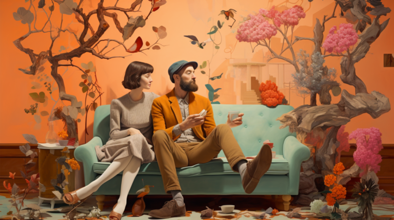 A couple sits on the couch with the man staring off in the distance. What to do when your partner pulls away