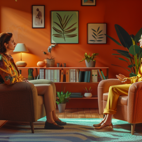 A female therapists sits across from her client depicting the signs of moving too fast or too slow with a client.