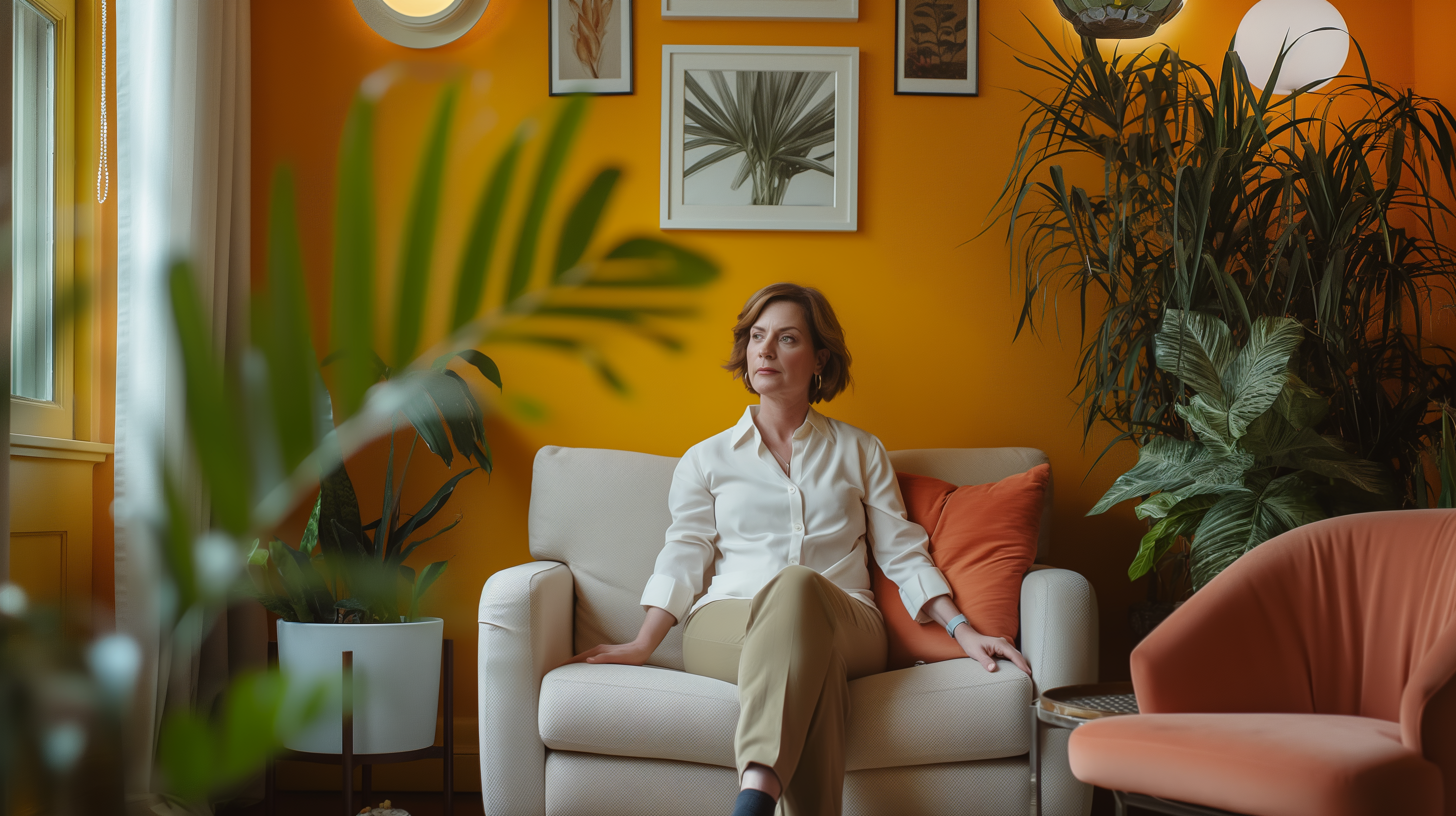 A female therapist sits in her office across from an empty chair representing why therapy clients ghost.