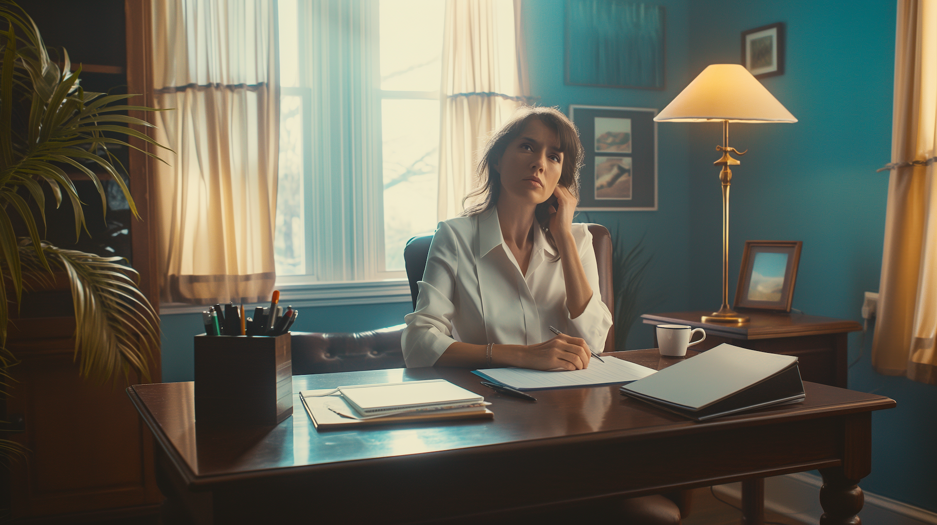 Therapist sitting at her desk representing Why Therapists Can’t Do the Work for Clients