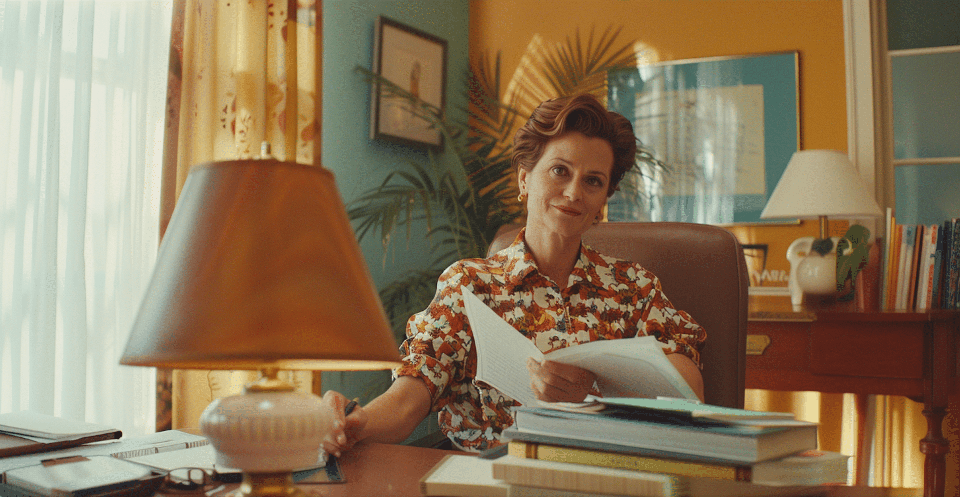 A female therapist sits at her desk rethinking the medical model in therapy.