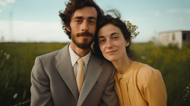 A married couple look at the camera happily representing how to be a better partner.