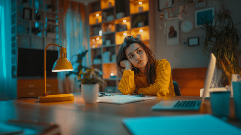 A woman sits at her desk looking disappointed representing How to Deal with Disappointment: Turn Setbacks into Comebacks