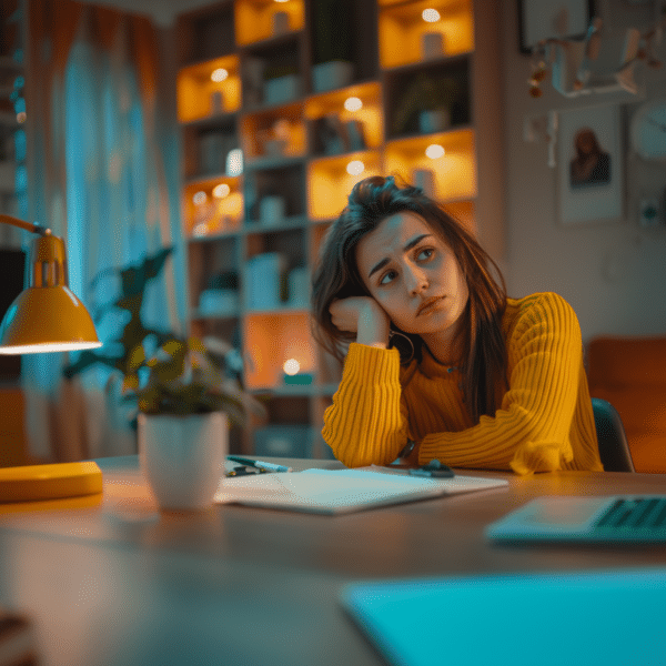 A woman sits at her desk looking disappointed representing How to Deal with Disappointment: Turn Setbacks into Comebacks