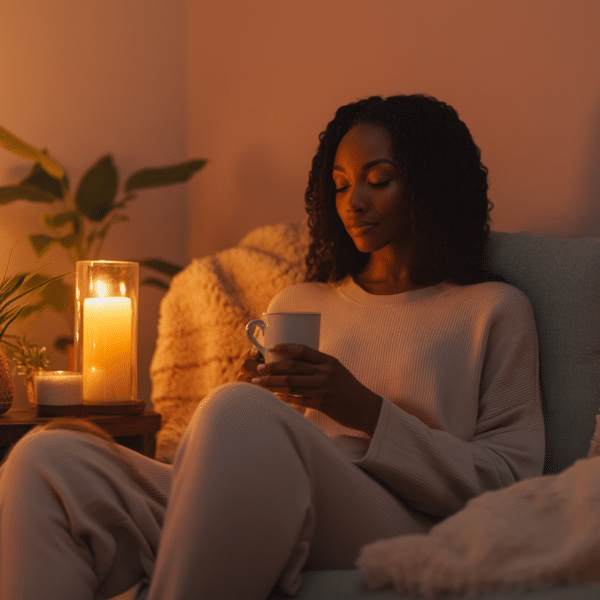 A therapist practices self care by resting and drinking tea representing Staying Strong: Professional Self Care For Therapists
